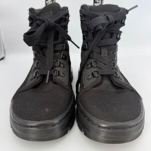 Dr Martens Combs W Black Canvas Utility Combat Boots Womens 5 AW004‎ GV01W